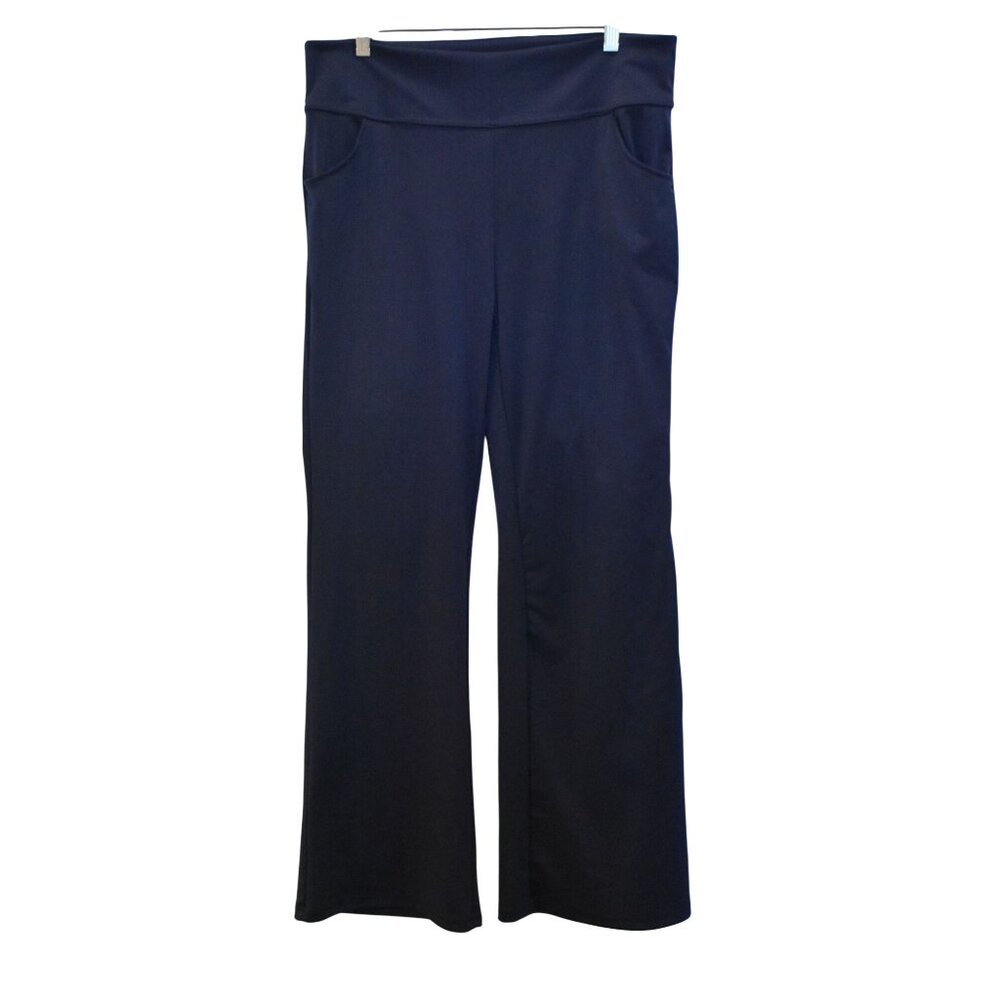 Women's Dark Blue Flare Lounge Pants W/Pockets Size XXL